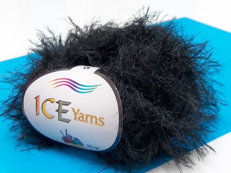 400 GR ICE HAND KNITTING WOOL TECHNO BLACK