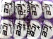 Cotton Spotty Purple, White