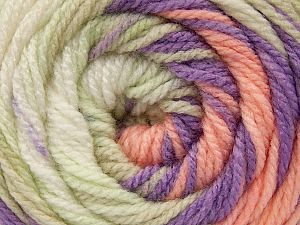 . Fiber Content 100% Baby Acrylic, White, Lilac, Light Salmon, Light Green, Brand Ice Yarns, Yarn Thickness 2 Fine  Sport, Baby, fnt2-50007