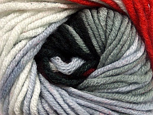 Fiber Content 100% Acrylic, White, Red, Brand Ice Yarns, Grey Shades, Black, Yarn Thickness 5 Bulky  Chunky, Craft, Rug, fnt2-50843