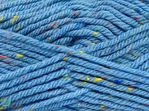 Fiber Content 72% Acrylic, 3% Viscose, 25% Wool, Light Blue, Brand Ice Yarns, Yarn Thickness 6 SuperBulky Bulky, Roving, fnt2-51359