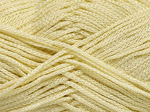 Width is 2-3 mm Fiber Content 100% Polyester, Brand Ice Yarns, Cream, fnt2-51568