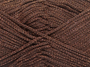 Width is 2-3 mm Fiber Content 100% Polyester, Brand Ice Yarns, Copper, Brown, fnt2-51851