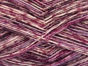 Fiber Content 75% Superwash Wool, 25% Polyamide, Purple, Lilac Shades, Brand Ice Yarns, Yarn Thickness 1 SuperFine  Sock, Fingering, Baby, fnt2-51906