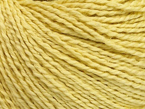 Fiber Content 68% Cotton, 32% Silk, Yellow, Brand Ice Yarns, Yarn Thickness 2 Fine  Sport, Baby, fnt2-51928