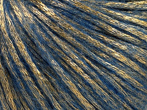 Fiber Content 70% Polyamide, 19% Merino Wool, 11% Acrylic, Brand Ice Yarns, Gold, Blue, Yarn Thickness 4 Medium Worsted, Afghan, Aran, fnt2-52018