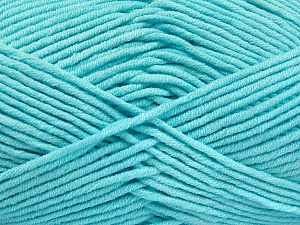 Fiber Content 55% Cotton, 45% Acrylic, Light Turquoise, Brand Ice Yarns, Yarn Thickness 4 Medium  Worsted, Afghan, Aran, fnt2-52025