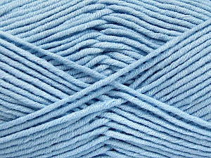 Fiber Content 55% Cotton, 45% Acrylic, Light Blue, Brand Ice Yarns, Yarn Thickness 4 Medium  Worsted, Afghan, Aran, fnt2-52026