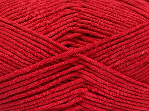 Fiber Content 55% Cotton, 45% Acrylic, Red, Brand Ice Yarns, Yarn Thickness 4 Medium  Worsted, Afghan, Aran, fnt2-52133