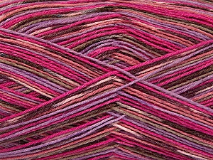 Fiber Content 50% Superwash Merino Wool, 25% Bamboo, 25% Polyamide, Pink Shades, Lilac, Brand Ice Yarns, Brown, Yarn Thickness 1 SuperFine  Sock, Fingering, Baby, fnt2-52244