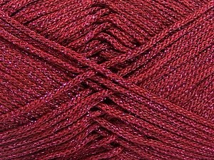 Width is 2-3 mm Fiber Content 100% Polyester, Brand Ice Yarns, Burgundy, fnt2-52363