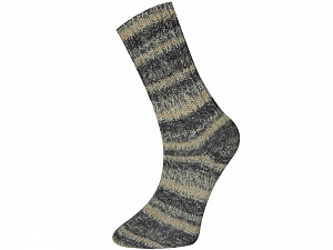 Fiber Content 75% Superwash Wool, 25% Polyamide, Brand Ice Yarns, Grey Shades, Cream, Yarn Thickness 1 SuperFine  Sock, Fingering, Baby, fnt2-52567
