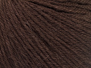 Fiber Content 55% Baby Alpaca, 45% Superwash Extrafine Merino Wool, Brand Ice Yarns, Dark Brown, Yarn Thickness 3 Light DK, Light, Worsted, fnt2-52761