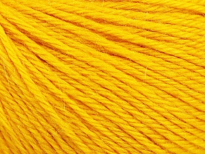 Fiber Content 55% Baby Alpaca, 45% Superwash Extrafine Merino Wool, Yellow, Brand Ice Yarns, Yarn Thickness 3 Light DK, Light, Worsted, fnt2-52767