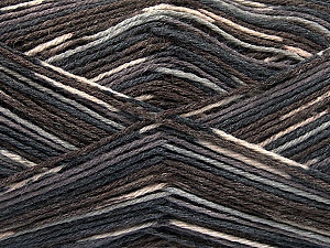 Fiber Content 50% Superwash Merino Wool, 25% Bamboo, 25% Polyamide, Brand Ice Yarns, Grey Shades, Brown Shades, Yarn Thickness 1 SuperFine  Sock, Fingering, Baby, fnt2-53333