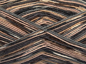 Fiber Content 50% Superwash Merino Wool, 25% Bamboo, 25% Polyamide, Brand Ice Yarns, Grey, Camel, Brown, Yarn Thickness 1 SuperFine  Sock, Fingering, Baby, fnt2-53334
