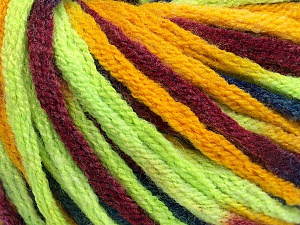 Fiber Content 50% Wool, 50% Acrylic, Neon Green, Brand Ice Yarns, Gold, Burgundy, Blue, Yarn Thickness 6 SuperBulky  Bulky, Roving, fnt2-54412