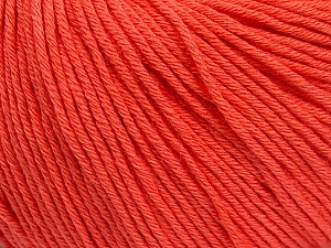 Global Organic Textile Standard (GOTS) Certified Product. CUC-TR-017 PRJ 805332/918191 Fiber Content 100% Organic Cotton, Salmon, Brand Ice Yarns, Yarn Thickness 3 Light  DK, Light, Worsted, fnt2-55220 