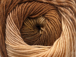 Fiber Content 50% Acrylic, 50% Wool, Brand Ice Yarns, Cream, Brown Shades, Yarn Thickness 2 Fine Sport, Baby, fnt2-55517