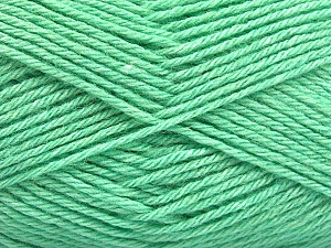 Fiber Content 65% Merino Wool, 35% Silk, Mint Green, Brand Ice Yarns, Yarn Thickness 3 Light  DK, Light, Worsted, fnt2-57673