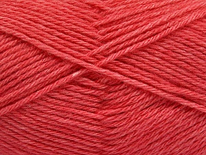 Fiber Content 65% Merino Wool, 35% Silk, Salmon, Brand Ice Yarns, Yarn Thickness 3 Light  DK, Light, Worsted, fnt2-57676