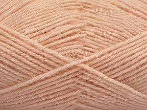Fiber Content 65% Merino Wool, 35% Silk, Light Salmon, Brand Ice Yarns, Yarn Thickness 3 Light  DK, Light, Worsted, fnt2-57677