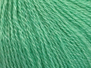 Fiber Content 65% Merino Wool, 35% Silk, Mint Green, Brand Ice Yarns, Yarn Thickness 1 SuperFine  Sock, Fingering, Baby, fnt2-57862 