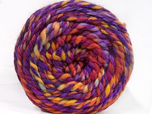 Fiber Content 70% Acrylic, 30% Wool, Yellow, Red, Purple, Orange, Brand Ice Yarns, Yarn Thickness 6 SuperBulky  Bulky, Roving, fnt2-58153