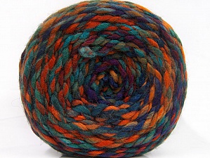 Fiber Content 70% Acrylic, 30% Wool, Purple, Brand Ice Yarns, Green Shades, Copper, Yarn Thickness 6 SuperBulky  Bulky, Roving, fnt2-58155