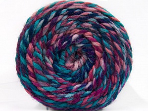 Fiber Content 70% Acrylic, 30% Wool, Turquoise, Purple, Pink, Lavender, Brand Ice Yarns, Yarn Thickness 6 SuperBulky  Bulky, Roving, fnt2-58157