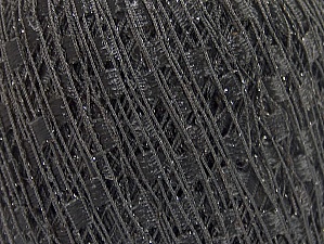 Trellis  Fiber Content 95% Polyester, 5% Lurex, Brand Ice Yarns, Black, Yarn Thickness 5 Bulky  Chunky, Craft, Rug, fnt2-58247