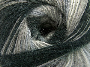 Fiber Content 60% Acrylic, 20% Wool, 20% Angora, Brand Ice Yarns, Grey Shades, Black, Yarn Thickness 2 Fine Sport, Baby, fnt2-59746