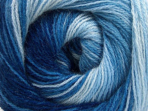 Fiber Content 60% Acrylic, 20% Wool, 20% Angora, Brand Ice Yarns, Blue Shades, Yarn Thickness 2 Fine Sport, Baby, fnt2-59755