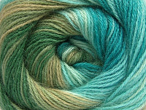 Fiber Content 60% Acrylic, 20% Wool, 20% Angora, Turquoise, Brand Ice Yarns, Green Shades, Yarn Thickness 2 Fine Sport, Baby, fnt2-59757