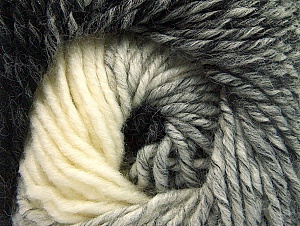Fiber Content 75% Premium Acrylic, 25% Wool, White, Brand Ice Yarns, Grey, Black, Yarn Thickness 4 Medium Worsted, Afghan, Aran, fnt2-61012