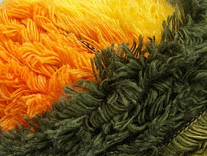 Fiber Content 95% Acrylic, 5% Polyester, Yellow, Orange, Brand Ice Yarns, Green Shades, Gold, Yarn Thickness 6 SuperBulky Bulky, Roving, fnt2-61125