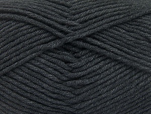 Fiber Content 55% Cotton, 45% Acrylic, Brand Ice Yarns, Anthracite Black, Yarn Thickness 4 Medium  Worsted, Afghan, Aran, fnt2-63096
