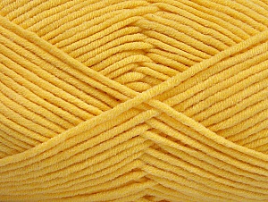Fiber Content 55% Cotton, 45% Acrylic, Yellow, Brand Ice Yarns, Yarn Thickness 4 Medium  Worsted, Afghan, Aran, fnt2-63103