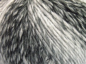 Fiber Content 70% Acrylic, 30% Wool, White, Brand Ice Yarns, Grey Shades, Black, Yarn Thickness 4 Medium Worsted, Afghan, Aran, fnt2-63449