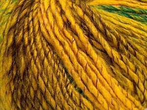 Fiber Content 70% Acrylic, 30% Wool, Yellow, Brand Ice Yarns, Green, Gold, Brown, Yarn Thickness 4 Medium Worsted, Afghan, Aran, fnt2-63451