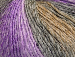 Fiber Content 70% Acrylic, 30% Wool, Lilac Shades, Brand Ice Yarns, Grey Shades, Camel, Yarn Thickness 4 Medium Worsted, Afghan, Aran, fnt2-63454