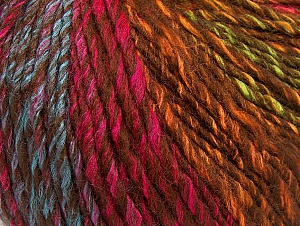 Fiber Content 70% Acrylic, 30% Wool, Turquoise, Brand Ice Yarns, Green, Gold, Fuchsia, Brown, Yarn Thickness 4 Medium Worsted, Afghan, Aran, fnt2-63457