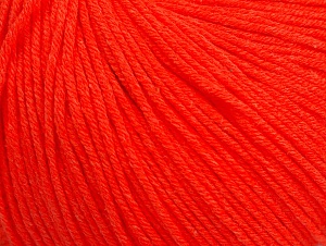Fiber Content 60% Cotton, 40% Acrylic, Neon Orange, Brand Ice Yarns, Yarn Thickness 2 Fine  Sport, Baby, fnt2-63478 