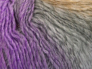 Fiber Content 70% Acrylic, 30% Wool, Lilac Shades, Brand Ice Yarns, Grey Shades, Beige, Yarn Thickness 3 Light DK, Light, Worsted, fnt2-64213