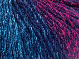 Fiber Content 70% Acrylic, 30% Wool, Turquoise Shades, Navy, Brand Ice Yarns, Fuchsia, Yarn Thickness 3 Light DK, Light, Worsted, fnt2-64220
