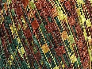 Trellis  Fiber Content 100% Polyester, Brand Ice Yarns, Green Shades, Brown Shades, Yarn Thickness 5 Bulky  Chunky, Craft, Rug, fnt2-65065
