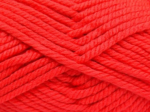 Fiber Content 75% Acrylic, 25% Superwash Wool, Neon Orange, Brand Ice Yarns, Yarn Thickness 6 SuperBulky  Bulky, Roving, fnt2-65692