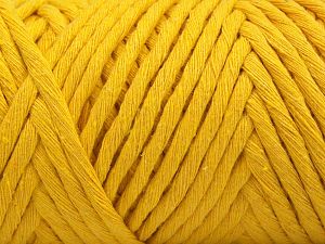 Fiber Content 100% Cotton, Yellow, Brand Ice Yarns, Yarn Thickness 6 SuperBulky  Bulky, Roving, fnt2-67034 