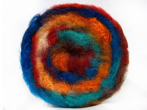 Fiber Content 95% Premium Acrylic, 5% Mohair, Turquoise Shades, Red, Orange Shades, Brand Ice Yarns, Yarn Thickness 5 Bulky  Chunky, Craft, Rug, fnt2-67128