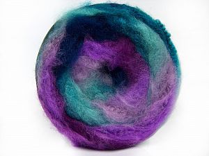 Fiber Content 95% Premium Acrylic, 5% Mohair, Turquoise Shades, Purple Shades, Brand Ice Yarns, Yarn Thickness 5 Bulky  Chunky, Craft, Rug, fnt2-67129